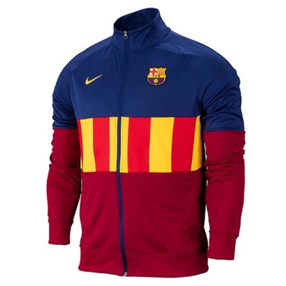 Nike Barcelona Soccer Track Royal Blue Red Yellow Jacket Size XS CV4658-455 - Picture 1 of 5
